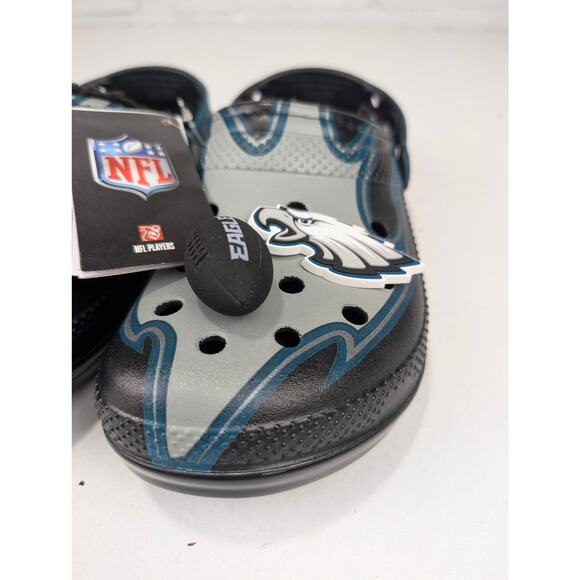 Crocs x NFL Men\'s 6 Women\'s 8 Philadelphia Eagles Classic Lined Crocs 3D Jibbitz main image 9